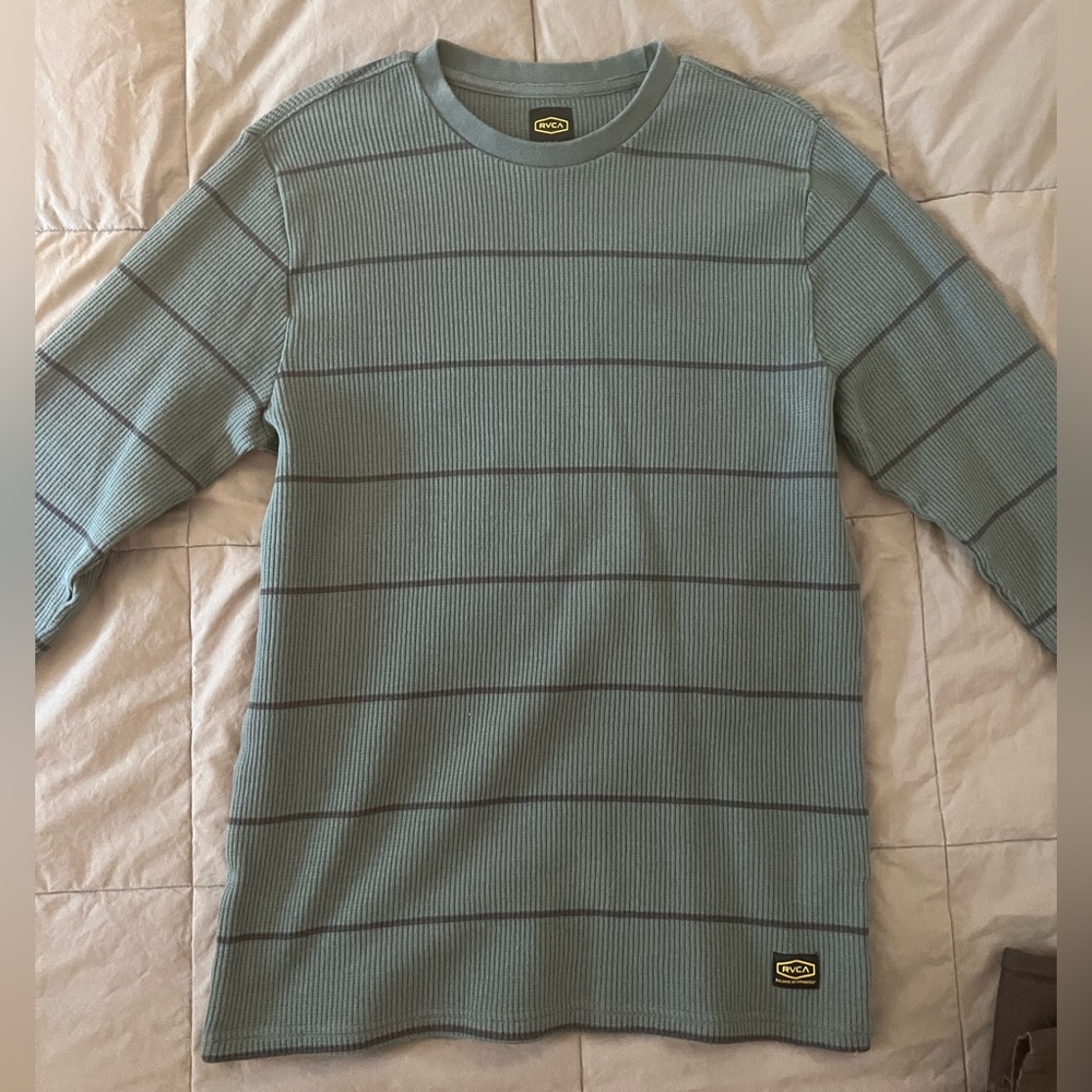 RVCA Waffle Knit Long Sleeve in Olive